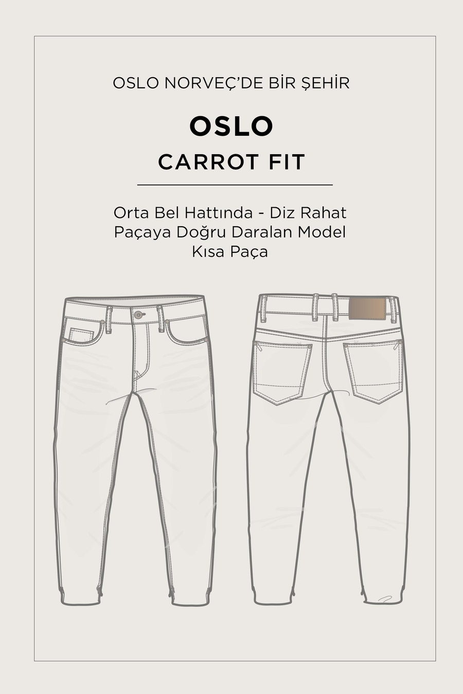 İndigo Eskitme Yıkama Carrot Fit Jean Pantolon