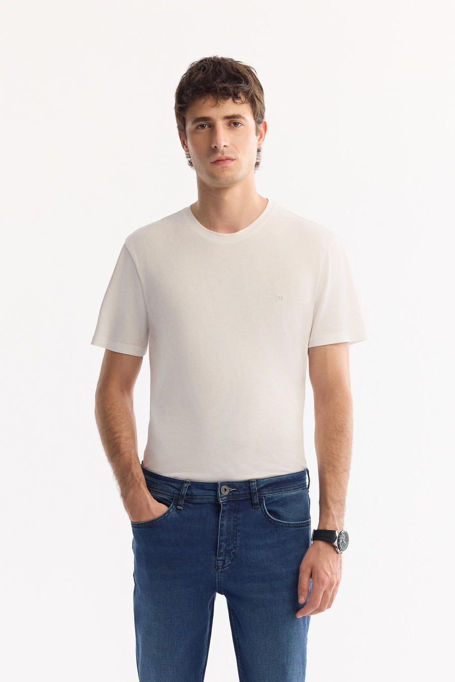 İndigo Eskitme Yıkmalı Jean Pantolon