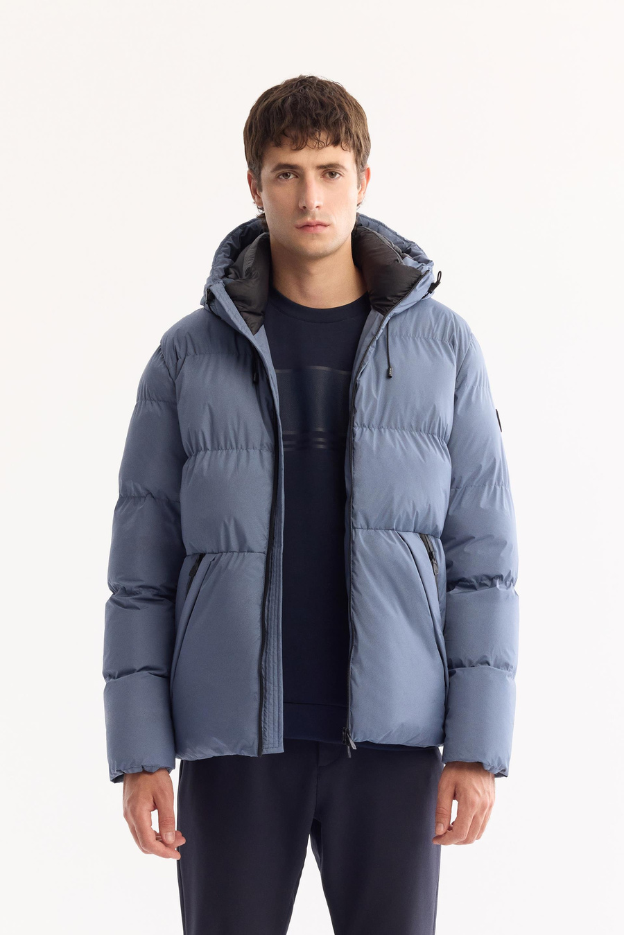 Indigo Hooded Padded Jacket