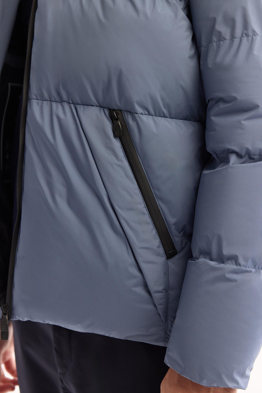 Indigo Hooded Padded Jacket