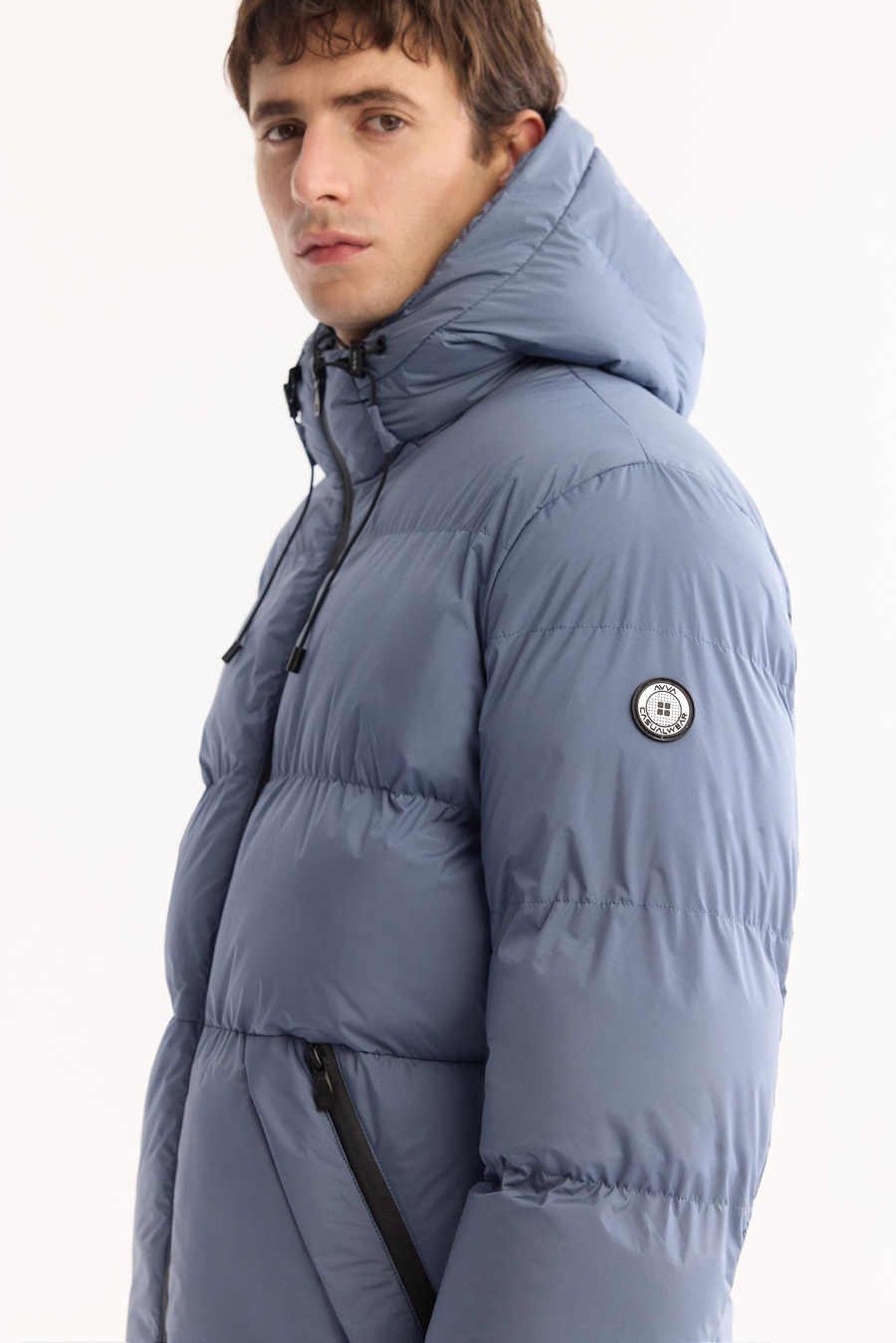 Indigo Hooded Padded Jacket