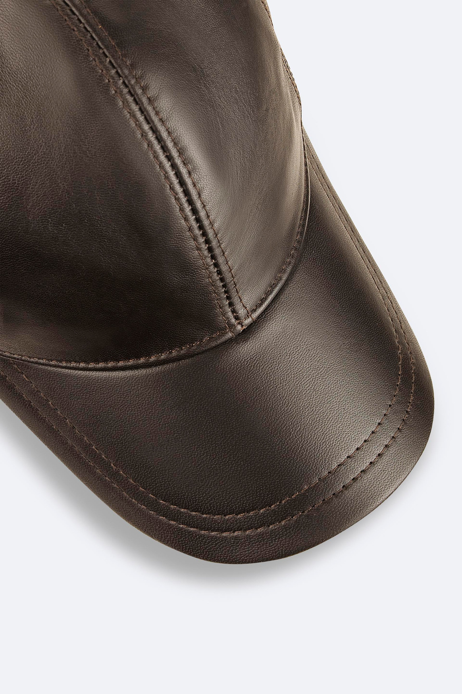 Brown Leather Cap