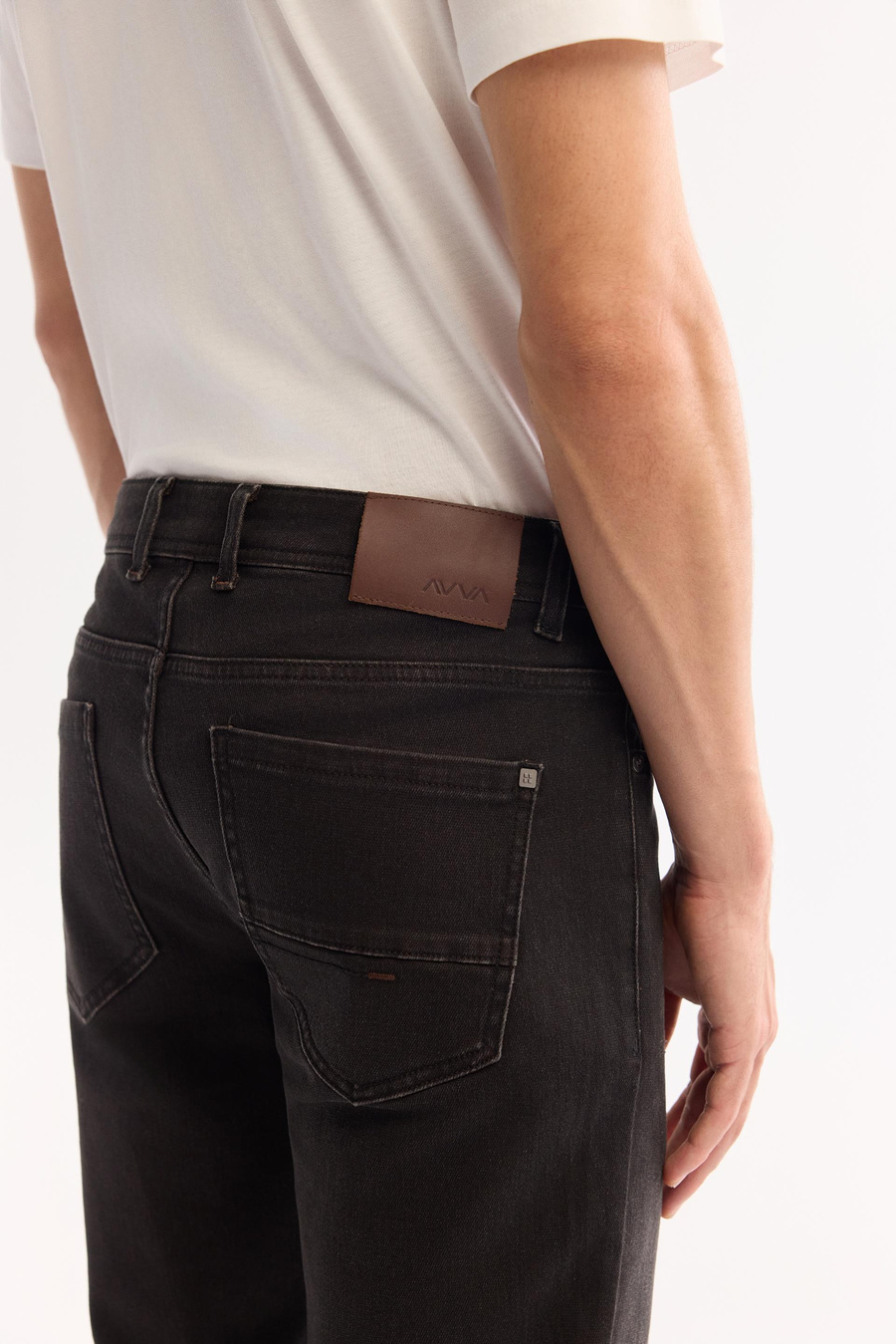 Kahve Eskitme Yıkamalı Overdy Jean Pantolon