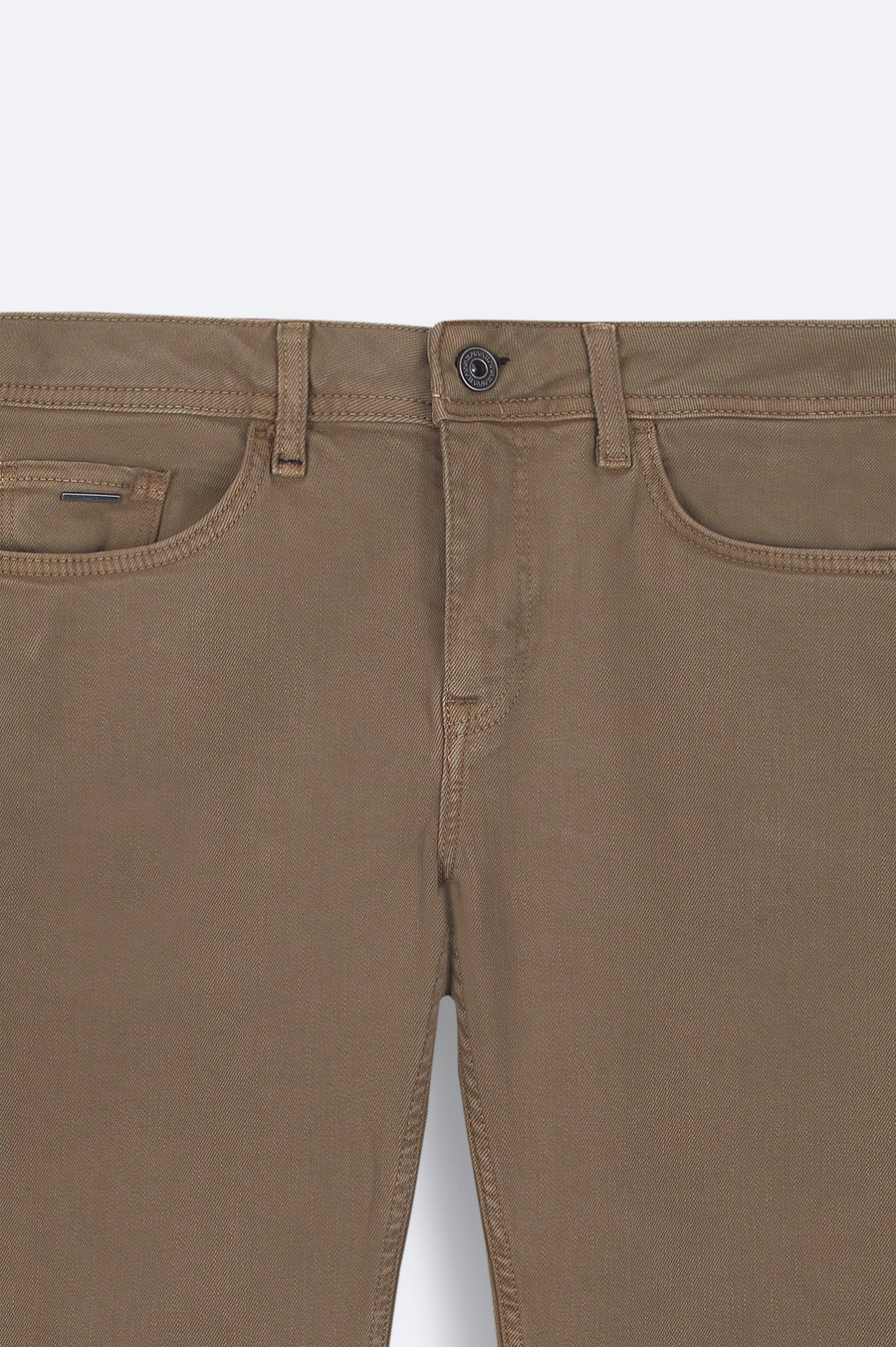 Camel Garment Dyed Washed Jeans