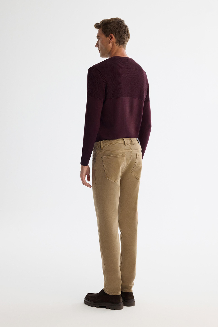 Camel Garment Dyed Washed Jeans