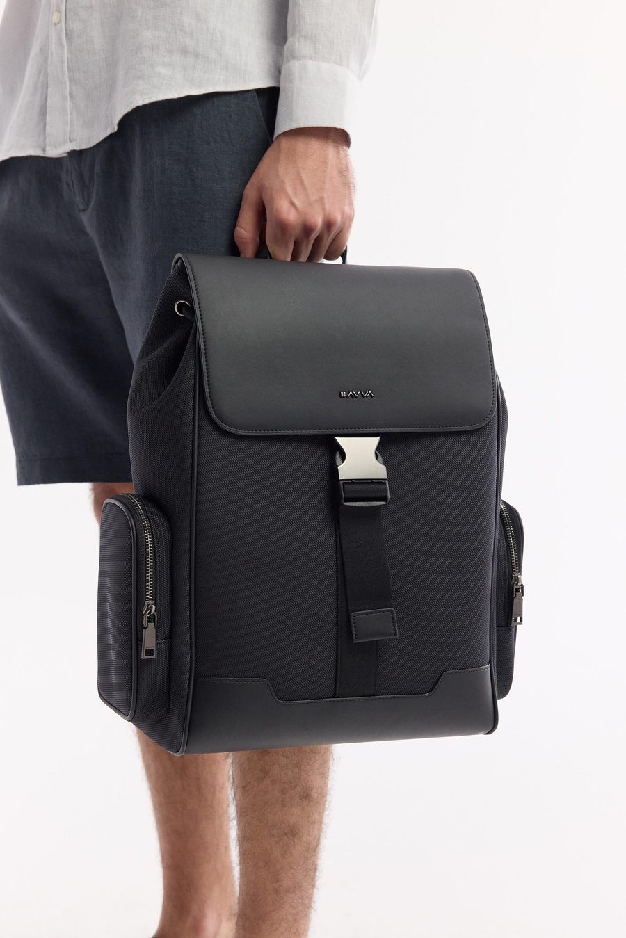 Koyu Lacivert Klipsli Sırt Çantası