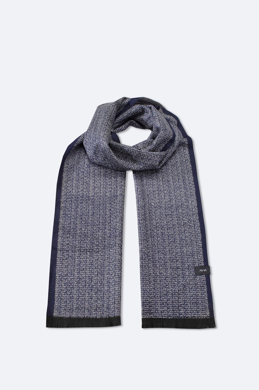 Lacivert Desenli Şal