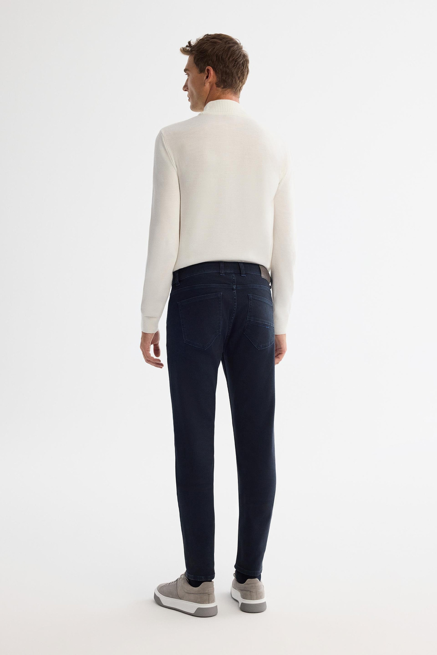 Lacivert Eskitme Yıkama Overdy Slim Fit Jean Pantolon