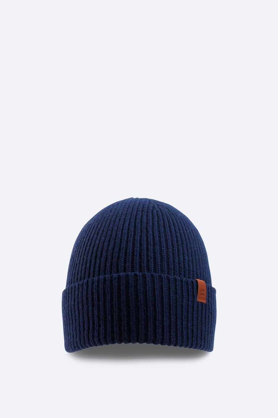 Navy Wool Blend Beanie