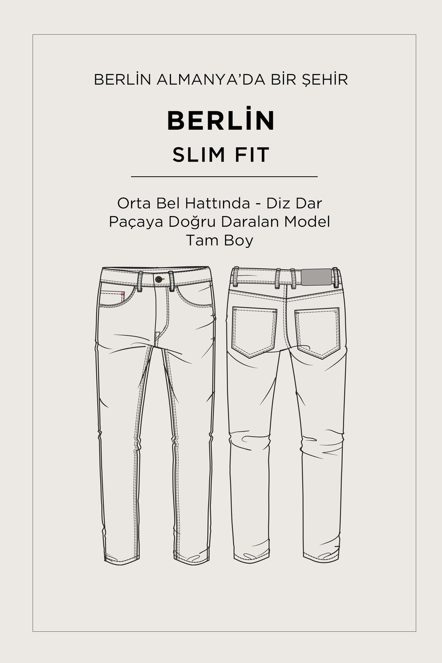 Lacivert Rins Yıkamalı Jean Pantolon