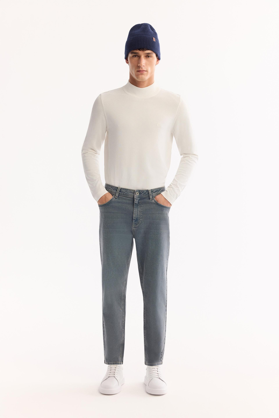 Mavi Eskitme Yıkamalı Jean Pantolon