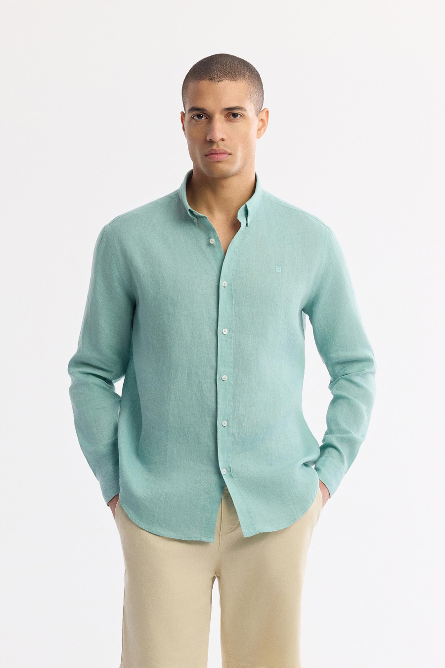 Mint Green Linen Shirt