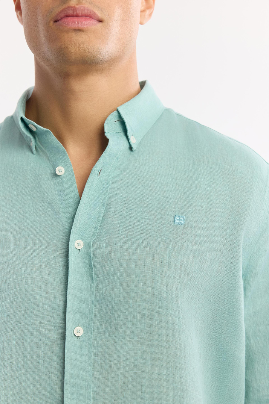 Mint Green Linen Shirt