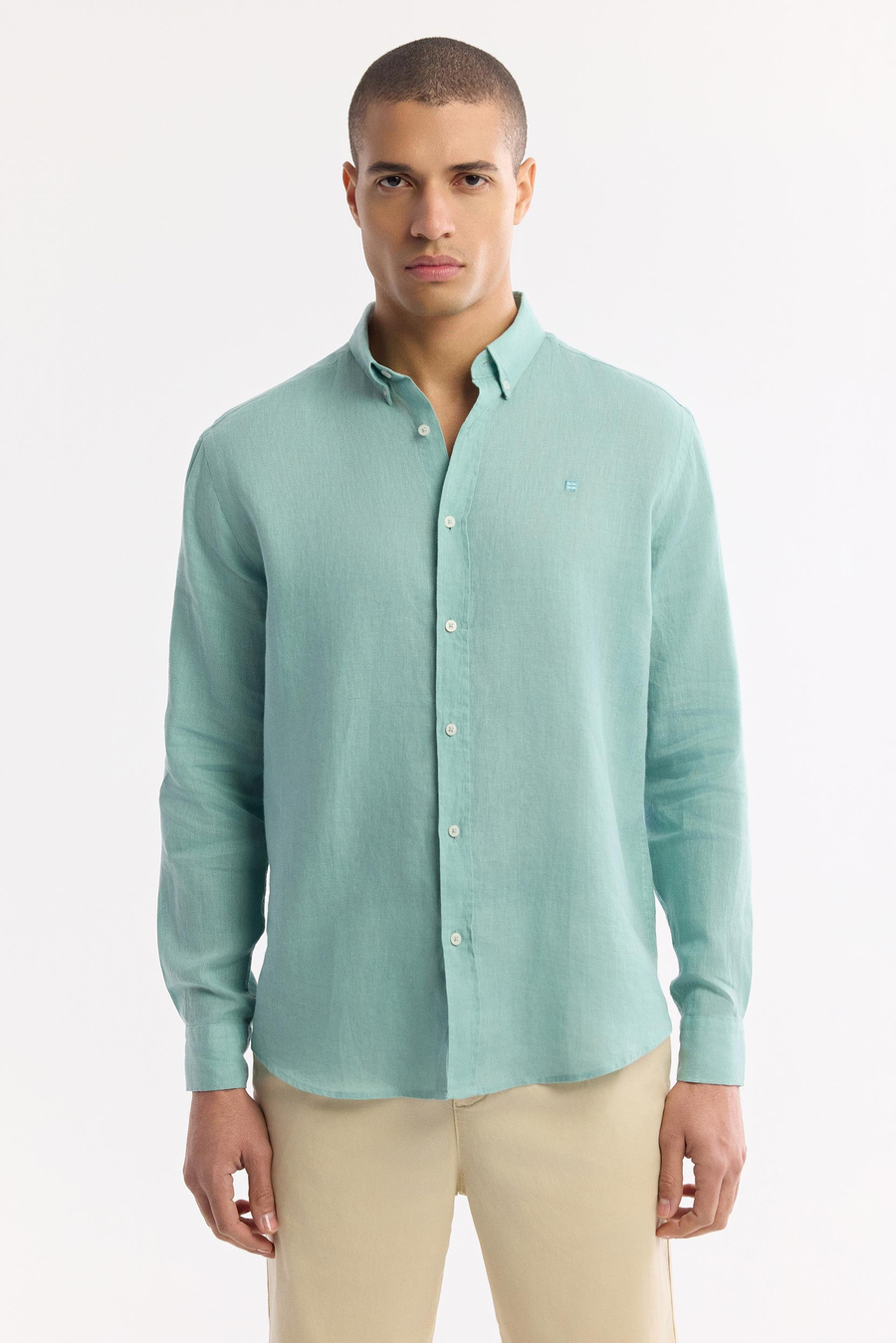 Mint Green Linen Shirt