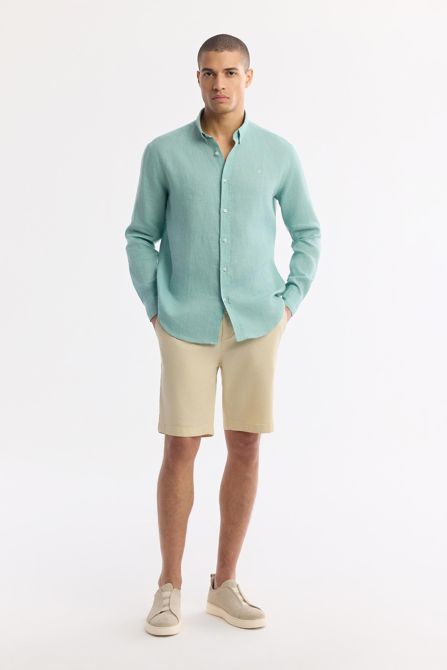 Mint Green Linen Shirt