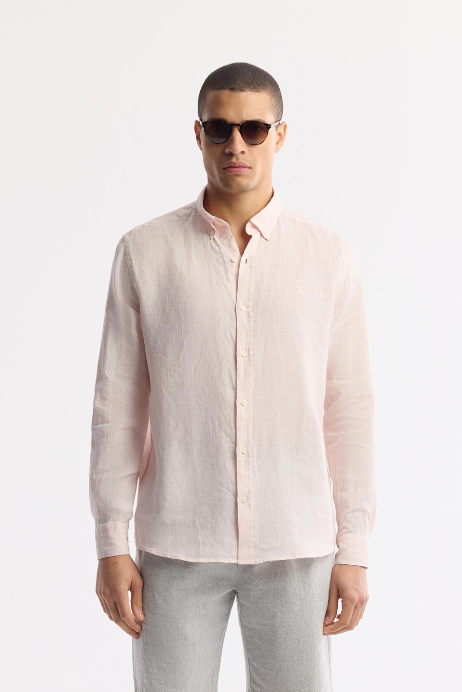 Pink Linen Shirt