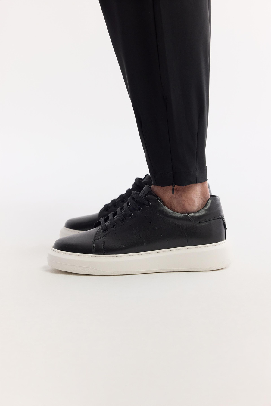 Black Leather Casual Shoes