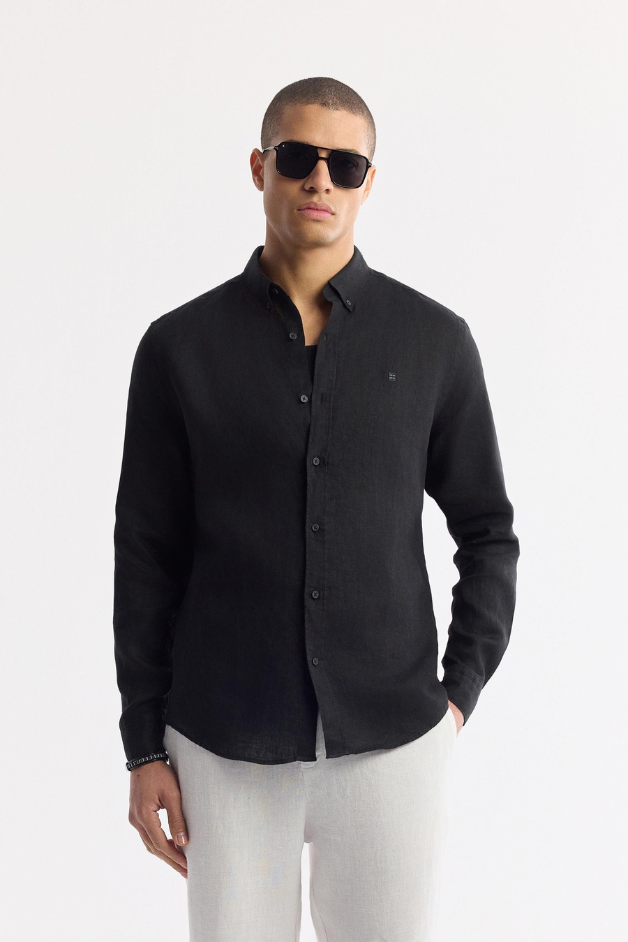 Black Linen Shirt