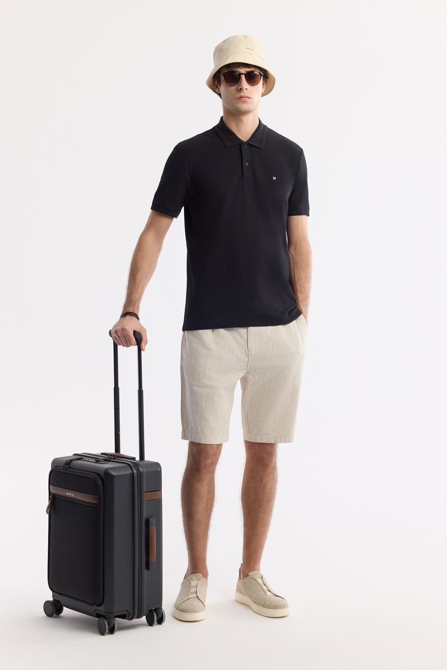 Siyah %100 Pamuk Hızlı Kuruyan Kıvrılmayan Polo Yaka T-Shirt