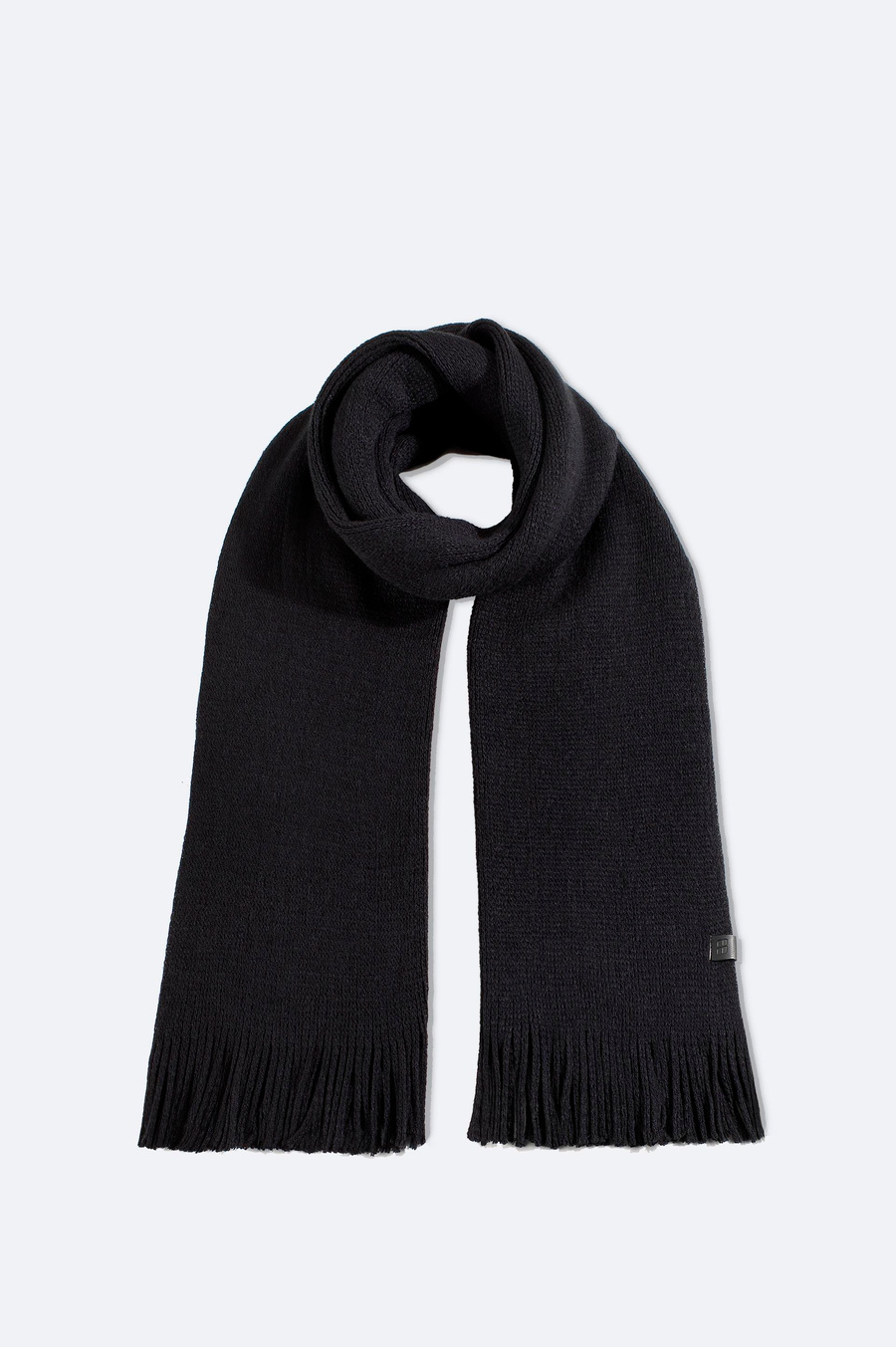 Siyah Basic Püsküllü Şal