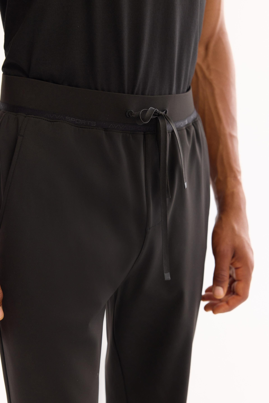 Siyah Bel Lastik Yan cepli Enjeksiyon Baskılı Regular fit Jogger