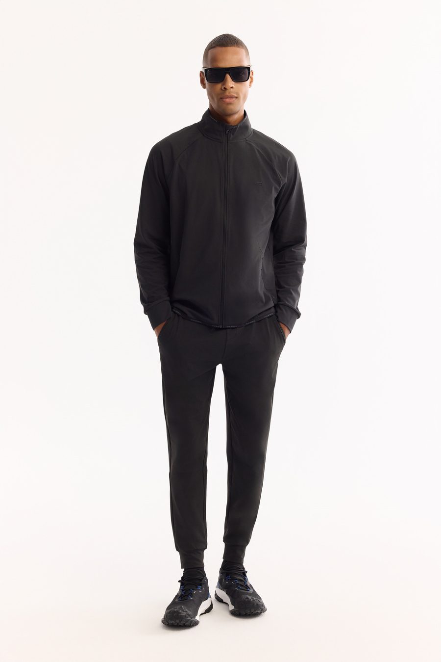 Siyah Beli Bağcıklı Elastan Eşofman Altı