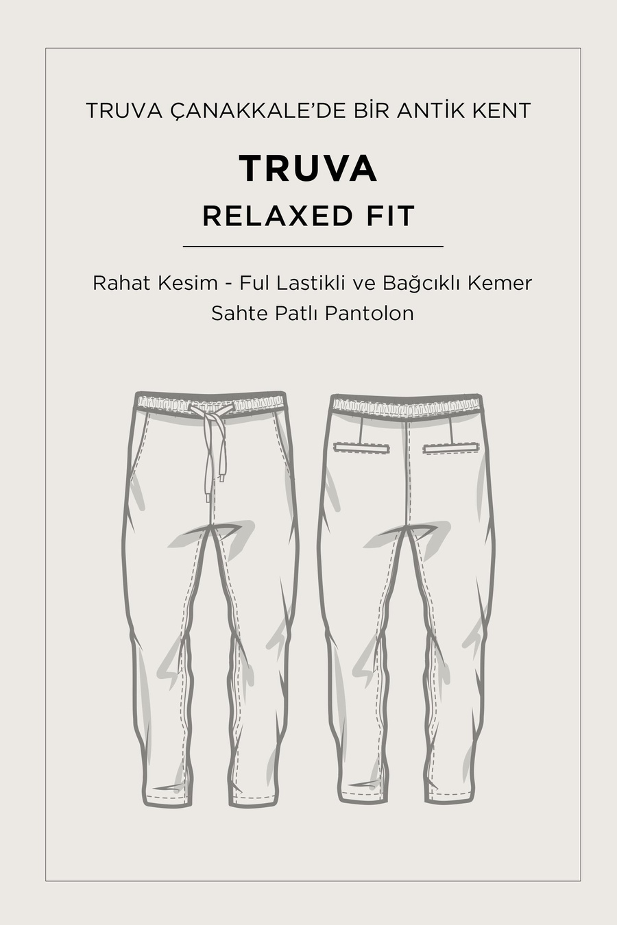 Black Elastic Waist Drawstring Easy-Iron Jogger Pants