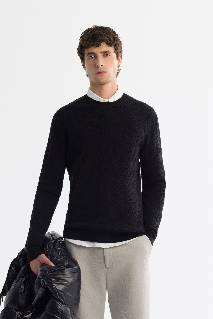 Black Crew Neck Jumper