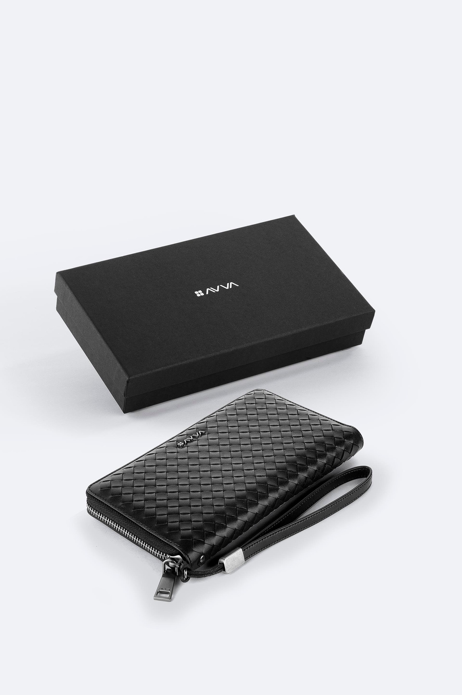 Siyah Dokulu Fermuarlı Cüzdan