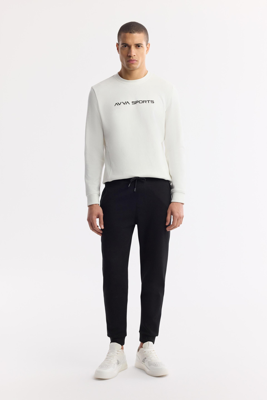 Black Interlock Joggers