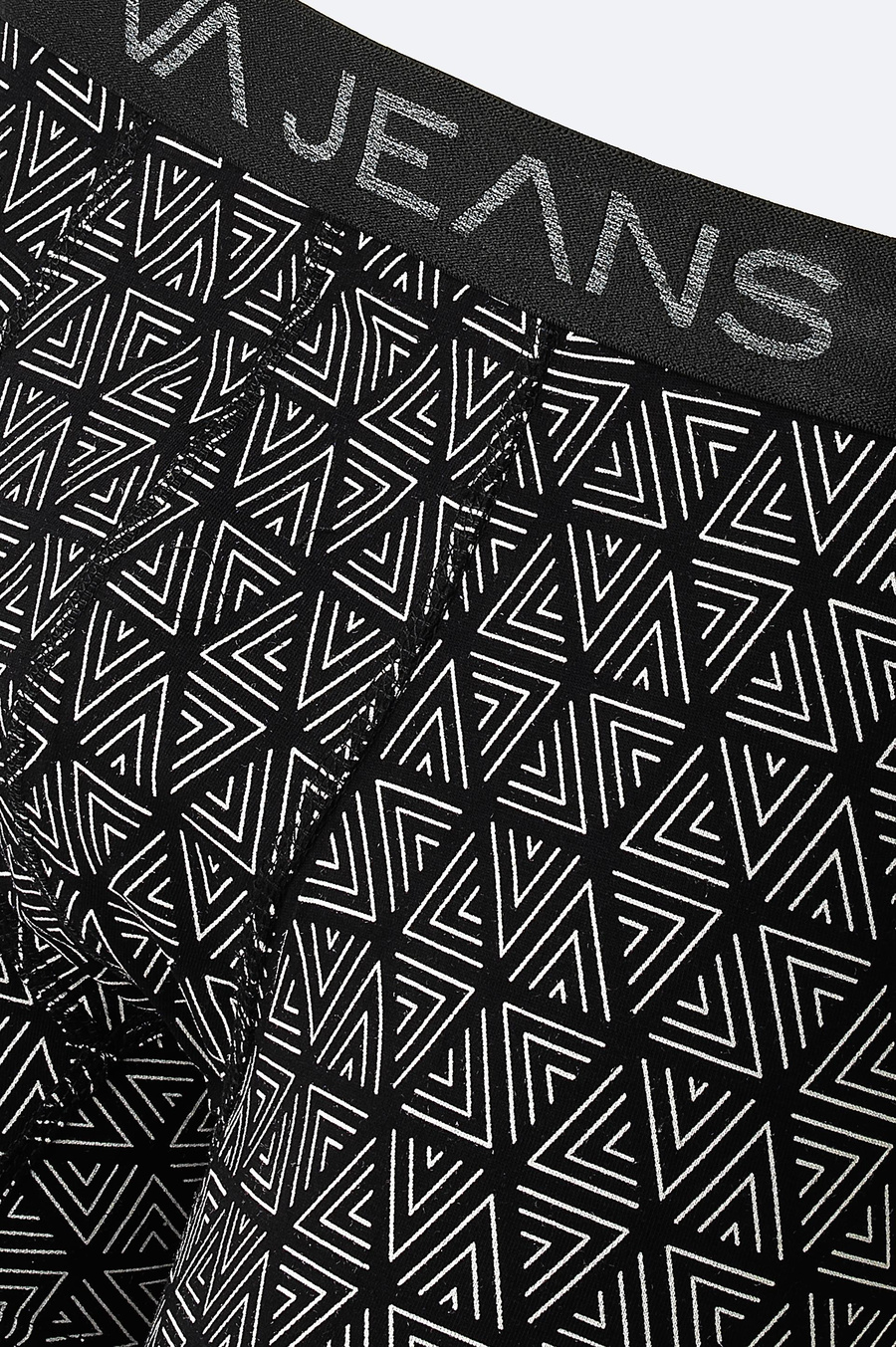 Siyah Geometrik Desenli Tekli Boxer