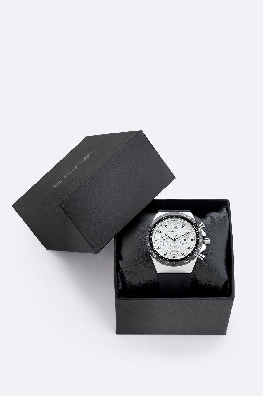 Siyah - Gümüş Silikon Saat