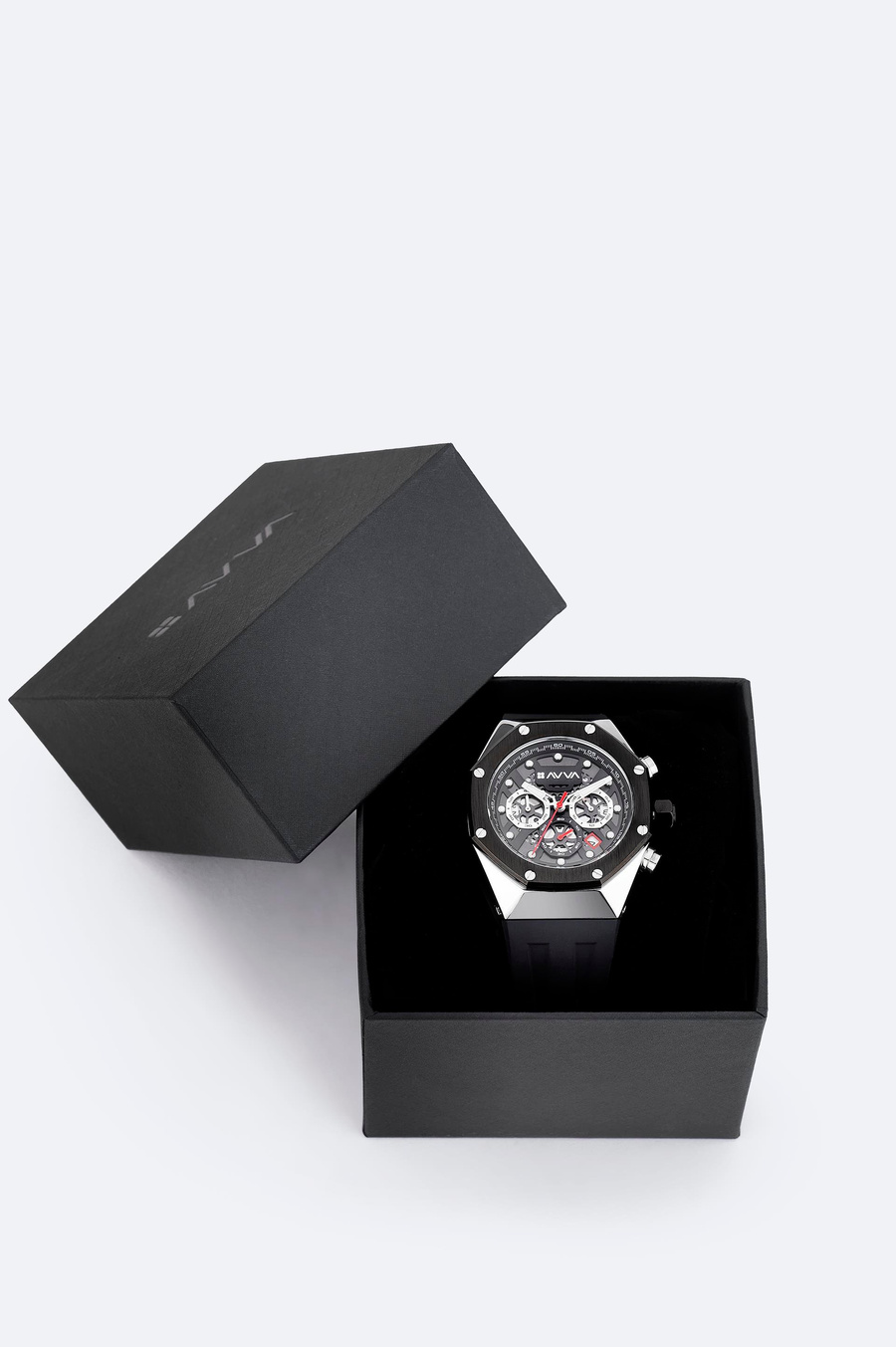 Siyah - Gümüş Silikon Saat