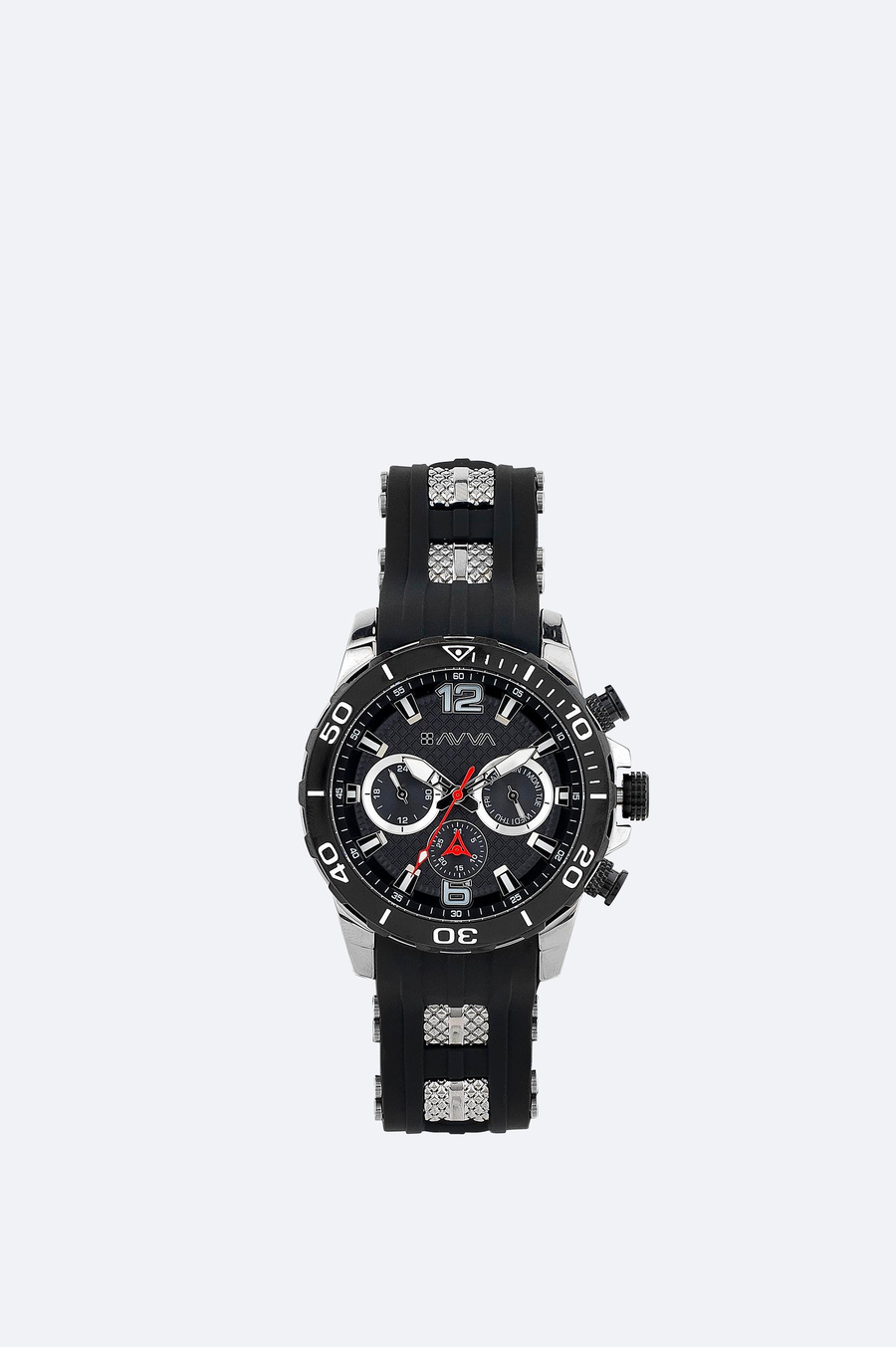 Siyah - Gümüş Silikon Saat