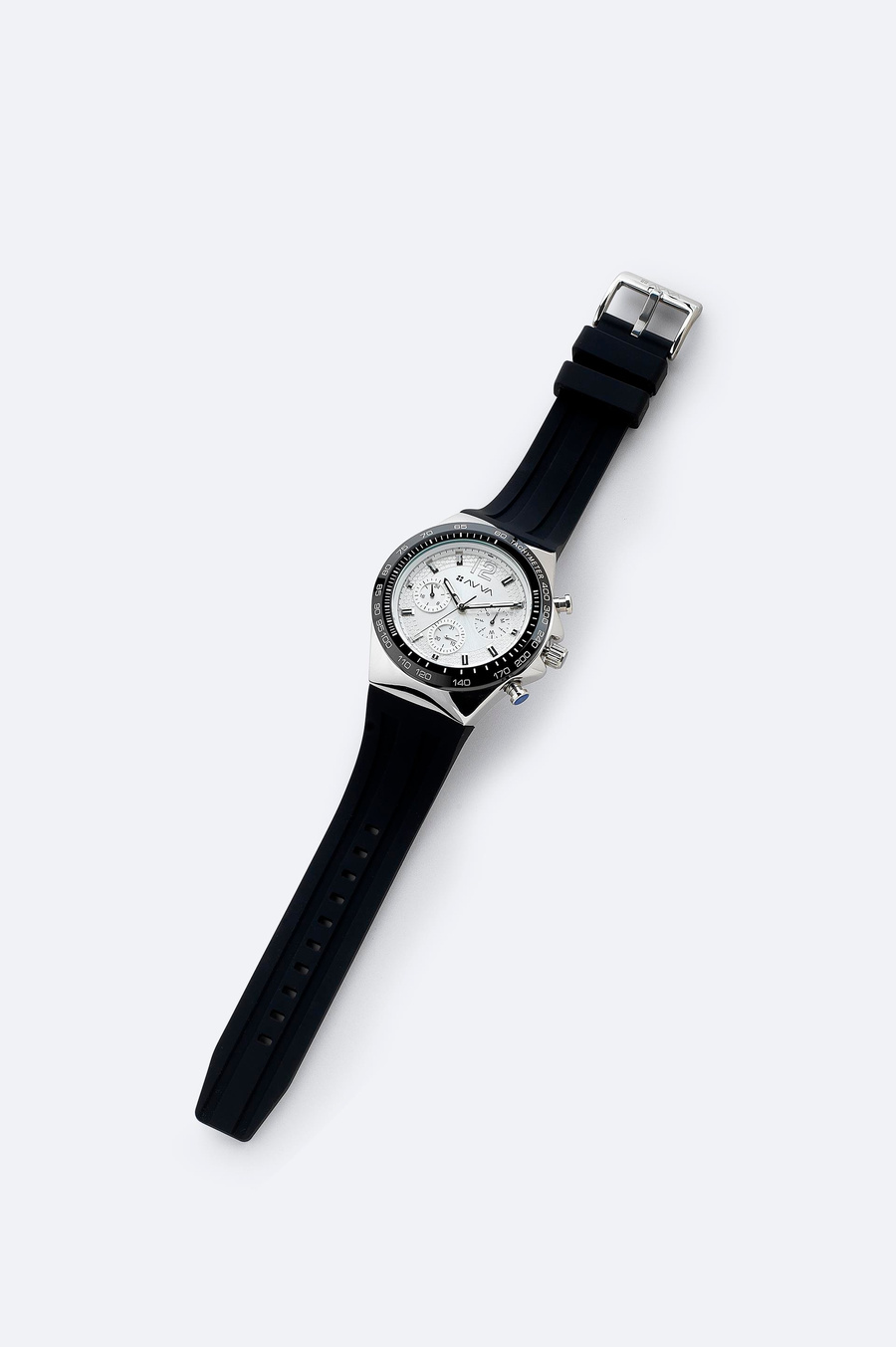 Siyah - Gümüş Silikon Saat