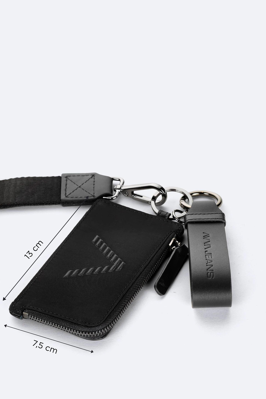 Siyah Hediye Kutulu Askılı %100 Deri Cüzdan