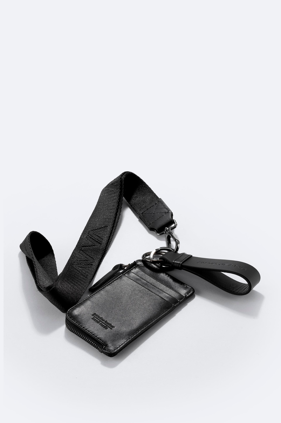 Siyah Hediye Kutulu Askılı %100 Deri Cüzdan