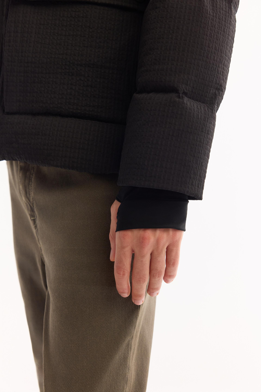 Siyah Kaz Tüyü Yakası 100% Rakun Kürklü Kapüşonlu Mont