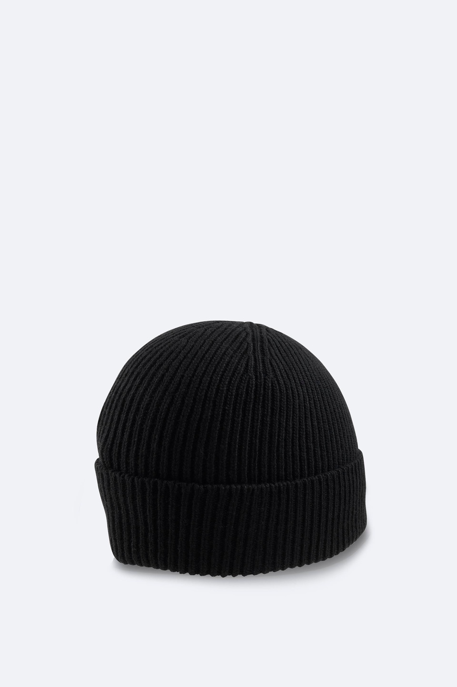 Black Wool Blend Beanie