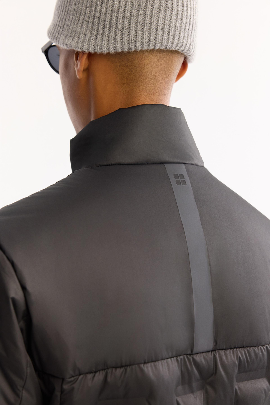 Siyah Şişme Rüzgar Geçirmez Hafif Mont