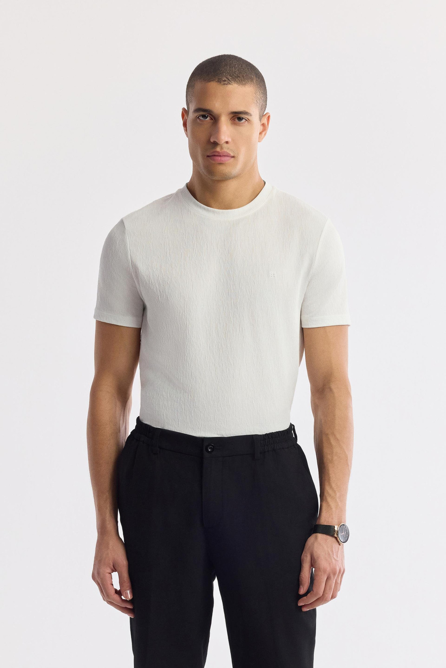 Siyah Yan Cepli Lıghtweıght Tensel Kumaşlı Pantolon