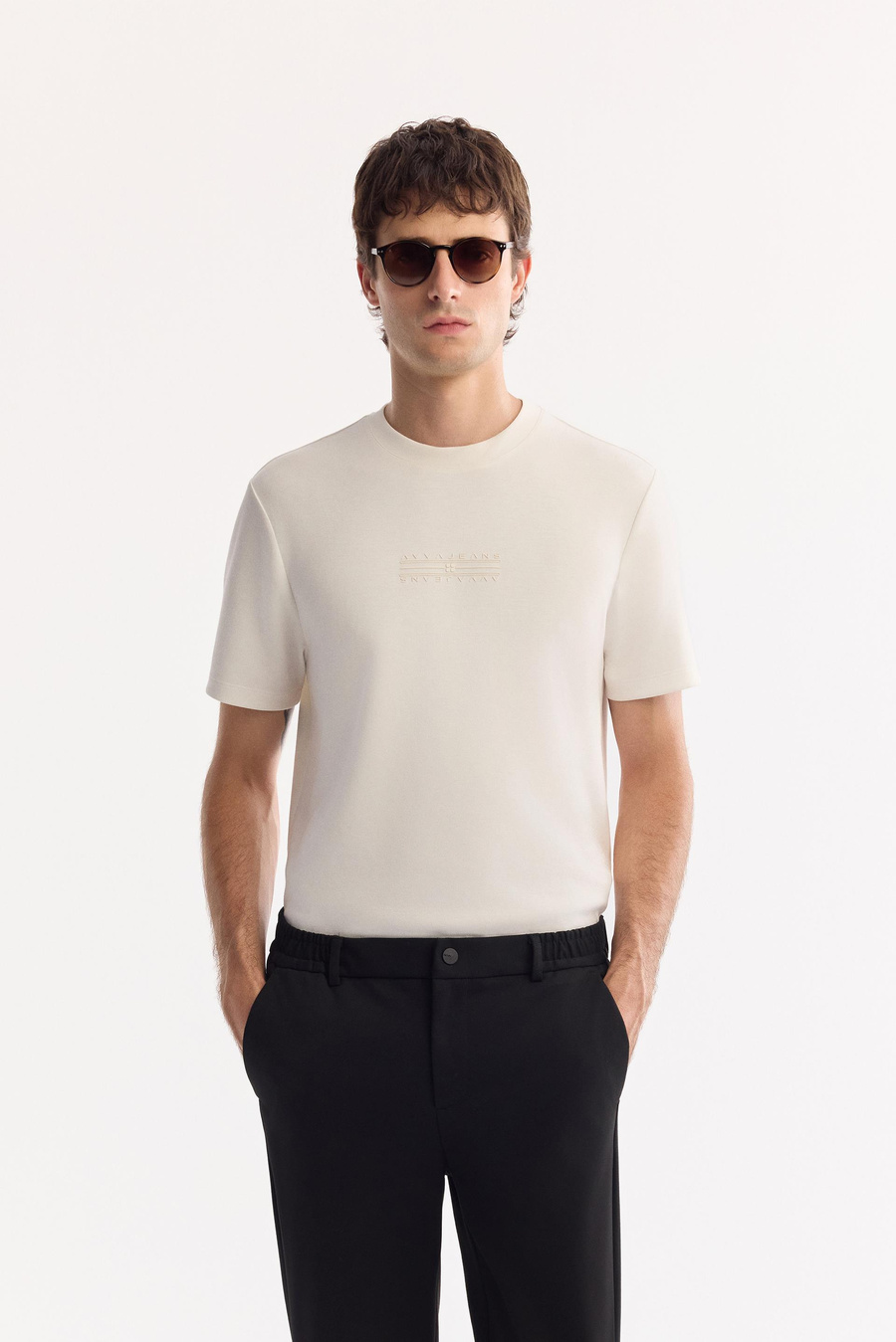 Siyah Yanları Lastikli Slim Fit Chino Pantolon