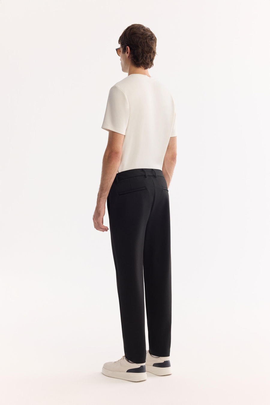 Siyah Yanları Lastikli Slim Fit Chino Pantolon
