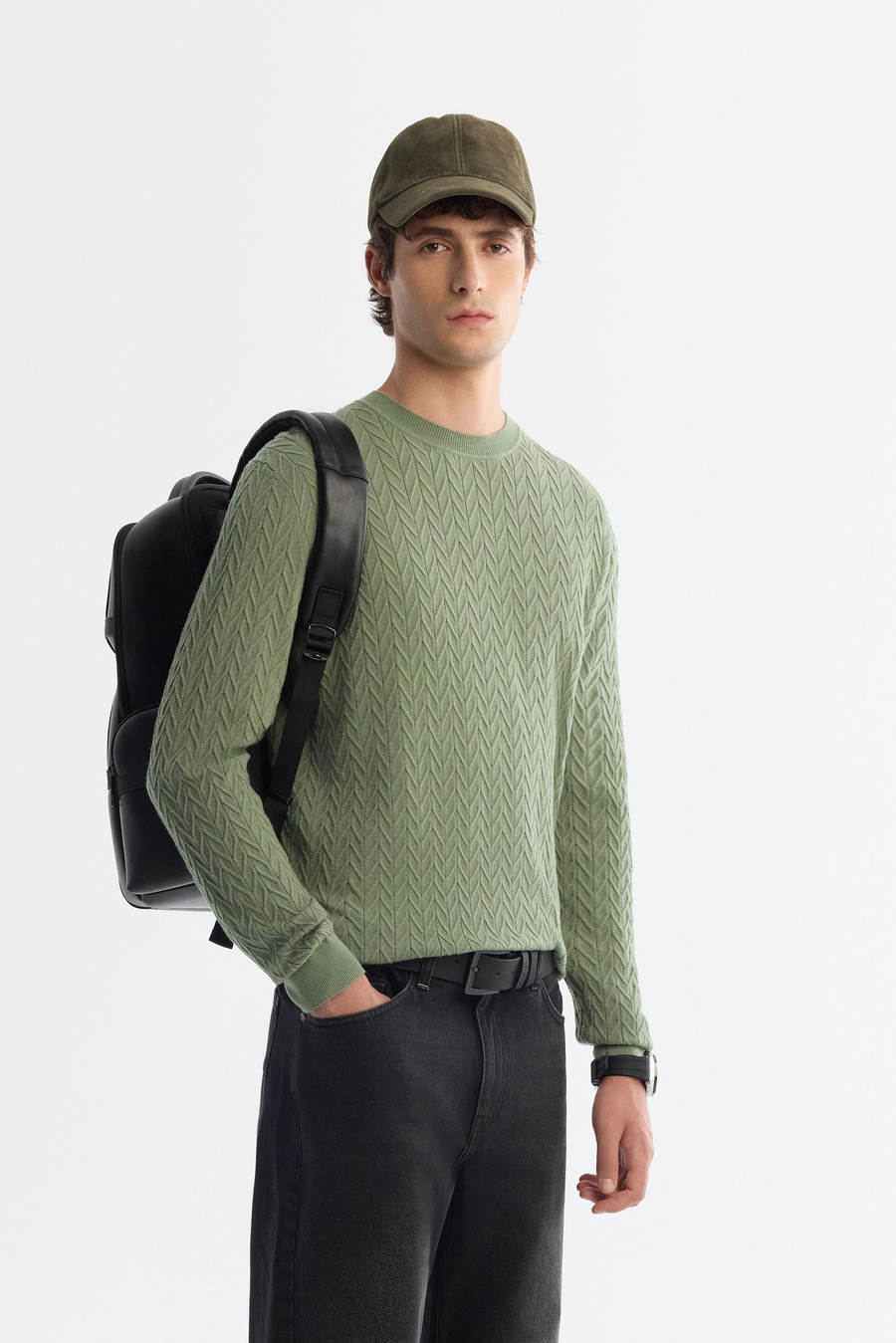 Aqua Green Crew Neck Jumper