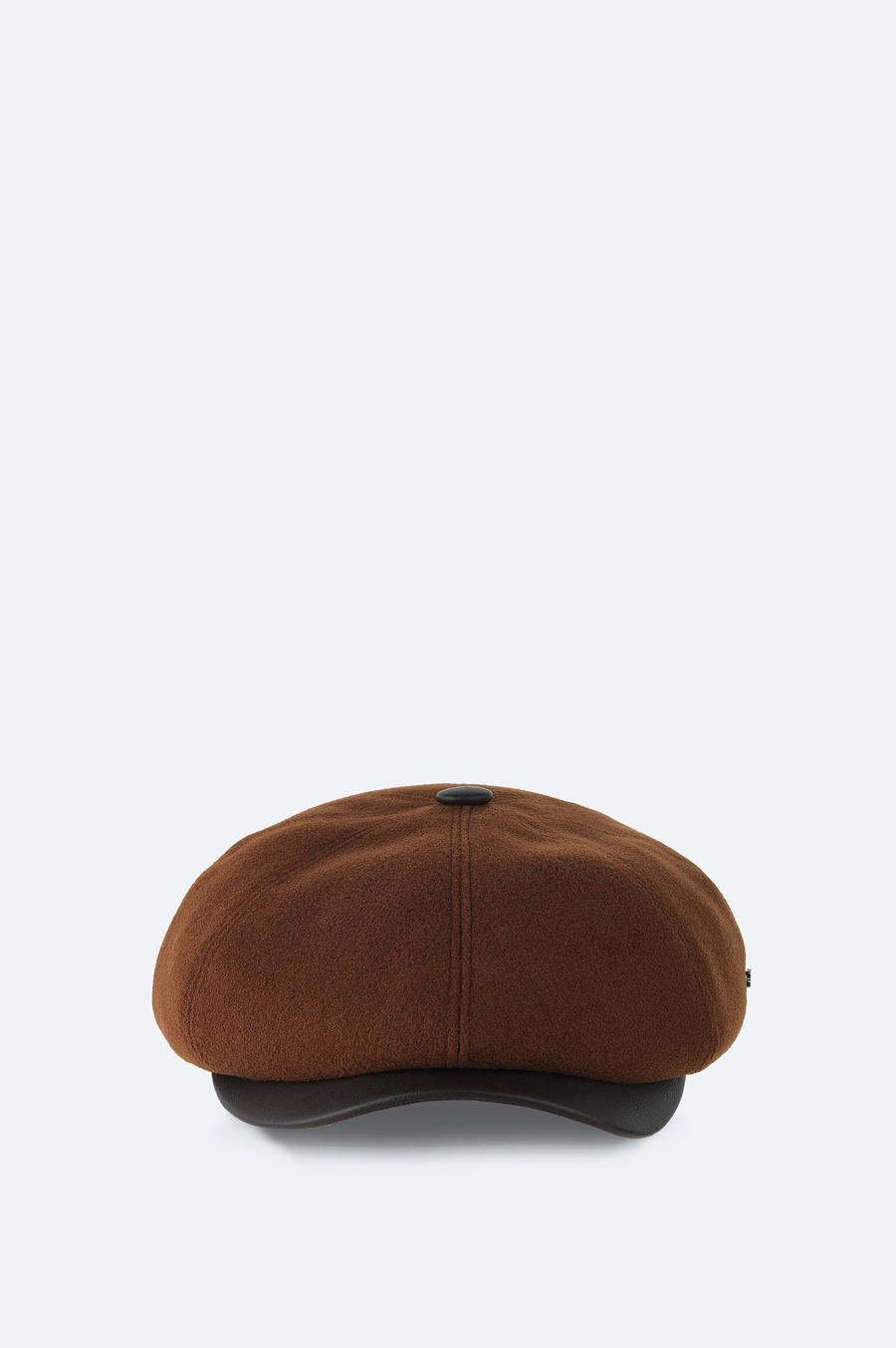 Taba Yünlü Deri Siperlikli Kasket Şapka