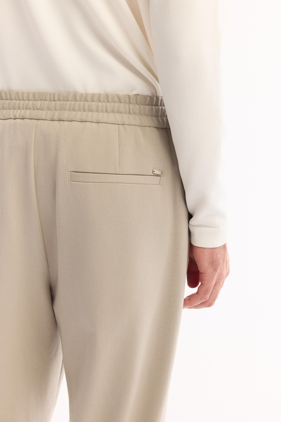 Taş Beli Lastikli Bağcıklı Relaxed Fit Pantolon