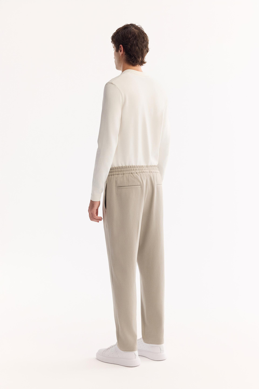 Taş Beli Lastikli Bağcıklı Relaxed Fit Pantolon