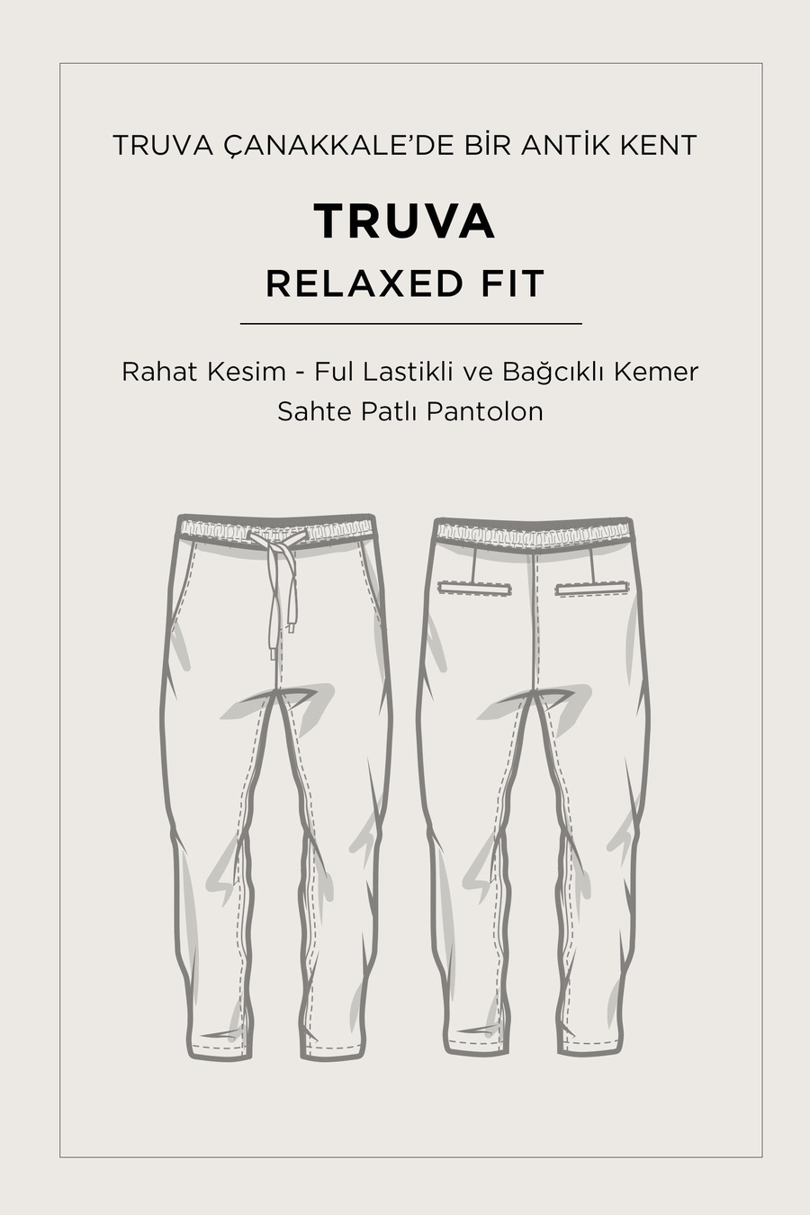 Stone Elastic Waist Drawstring Easy-Iron Jogger Pants