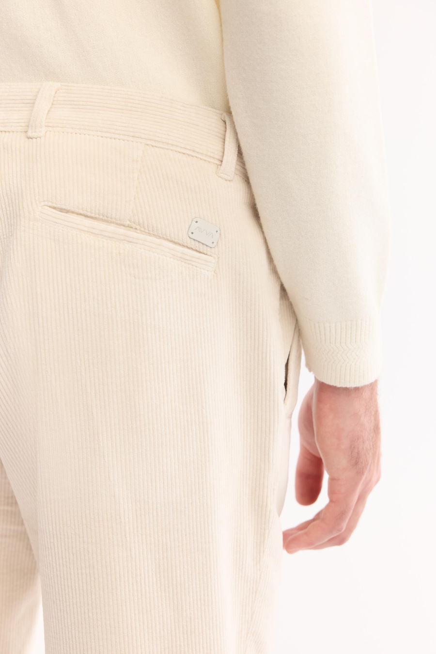 Taş Klasik Bel Kalın Fitilli Kadife Chino Garni Detaylı Relaxed Fit Pantolon