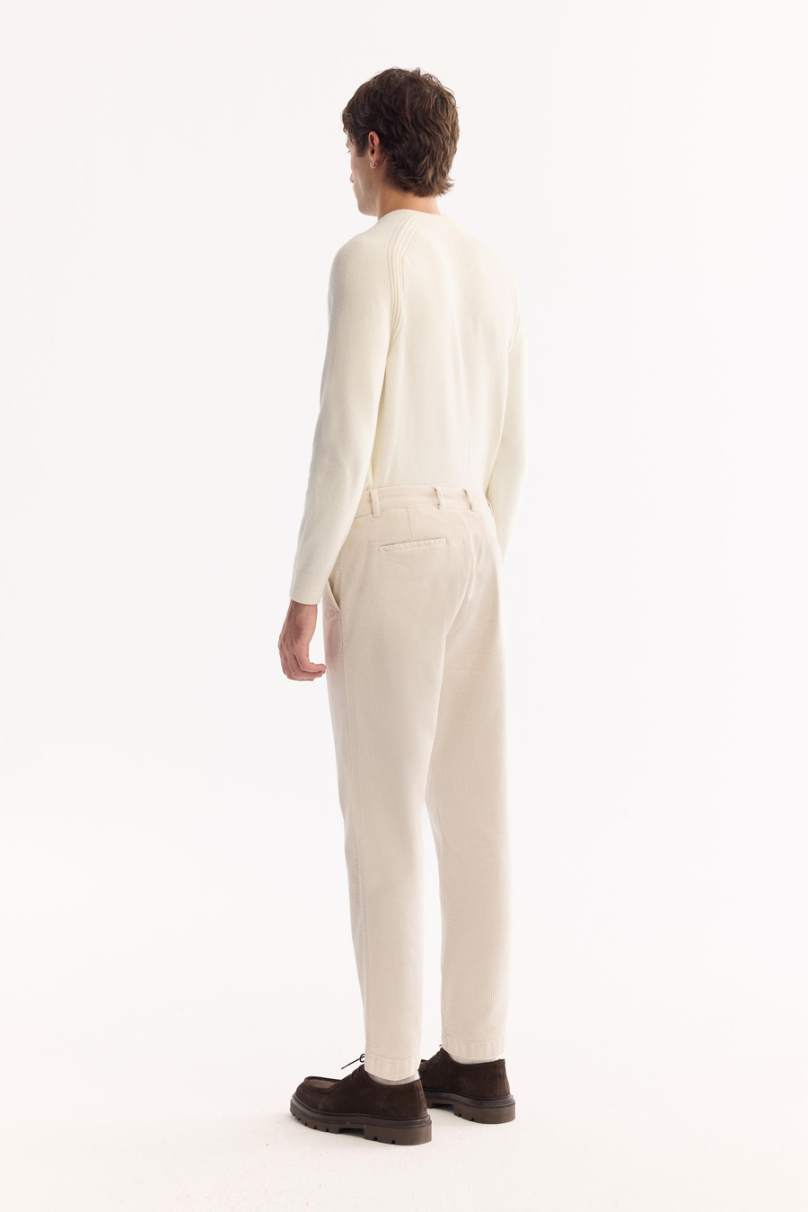 Taş Klasik Bel Kalın Fitilli Kadife Chino Garni Detaylı Relaxed Fit Pantolon